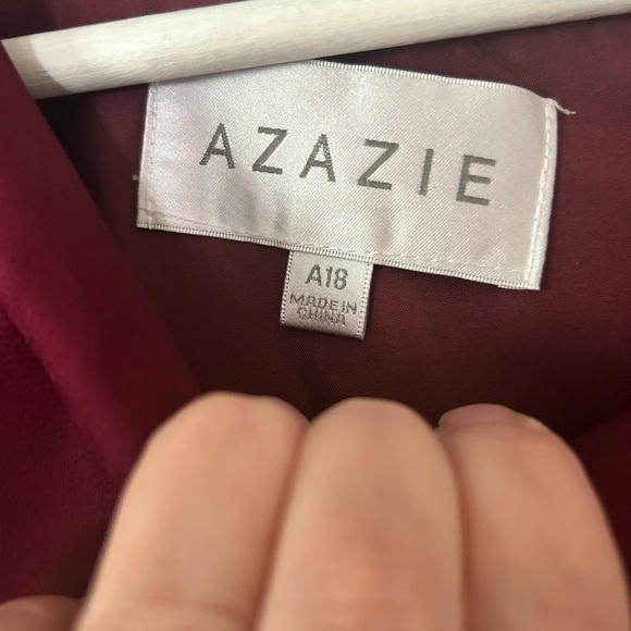 Azazie Raye Dress sz 18 in Cabernet Stretch Satin - Picture 4 of 4